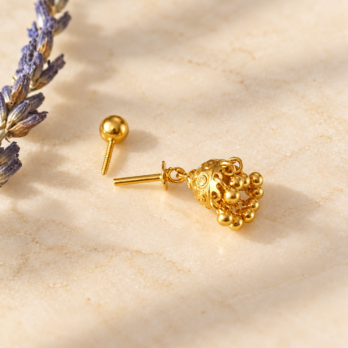 Autumnal | 18ct Gold - Jumka (Forward helix)