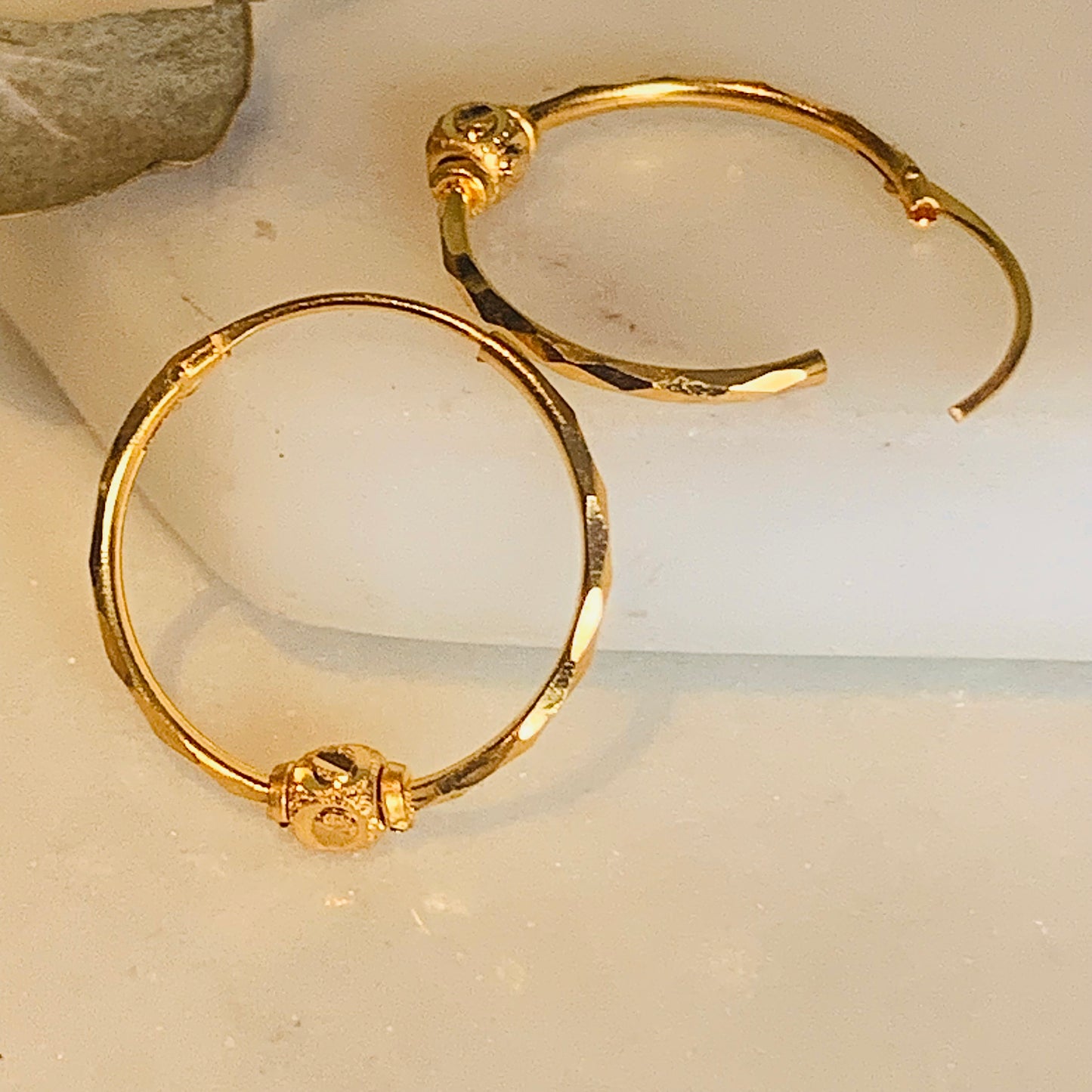 18ct Gold Hoop Pair | 17mm