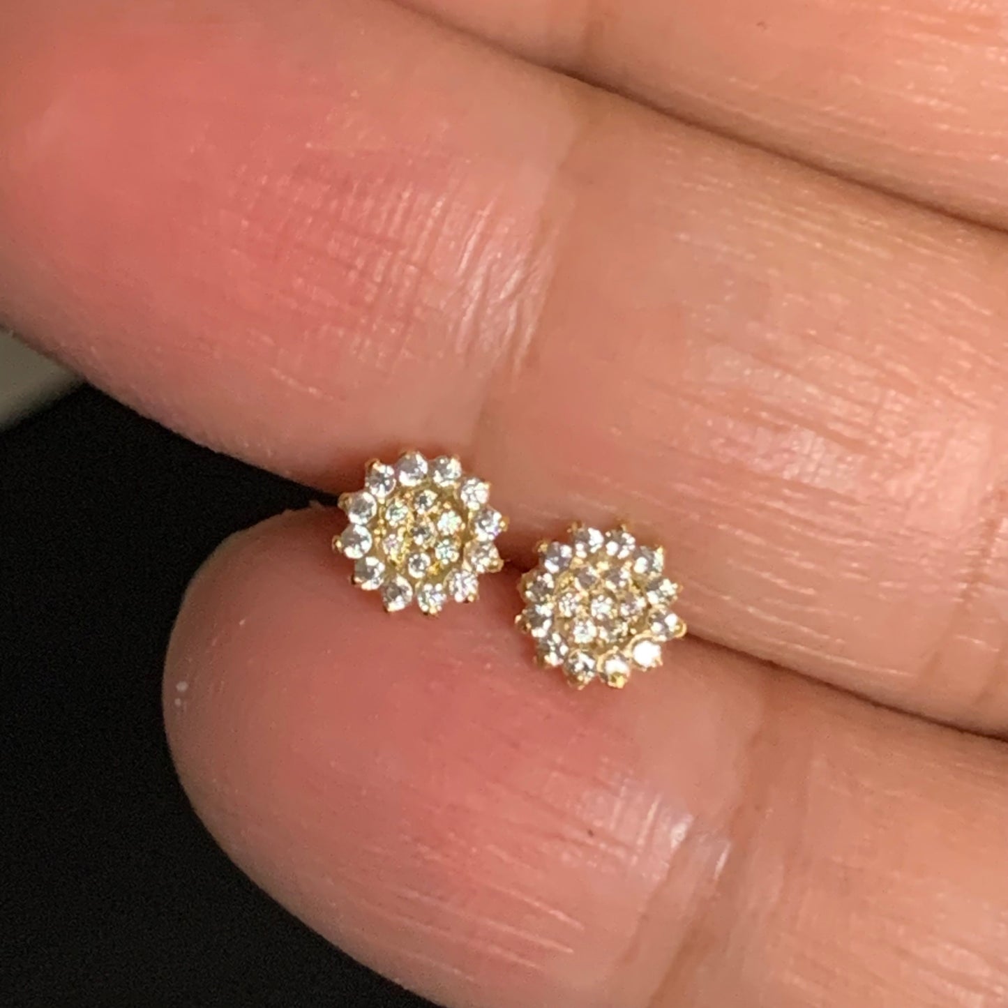 18ct Gold Sparkly Studs | 5mm