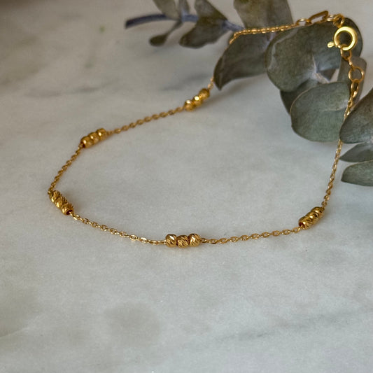 22ct triple dainty beaded bracelet