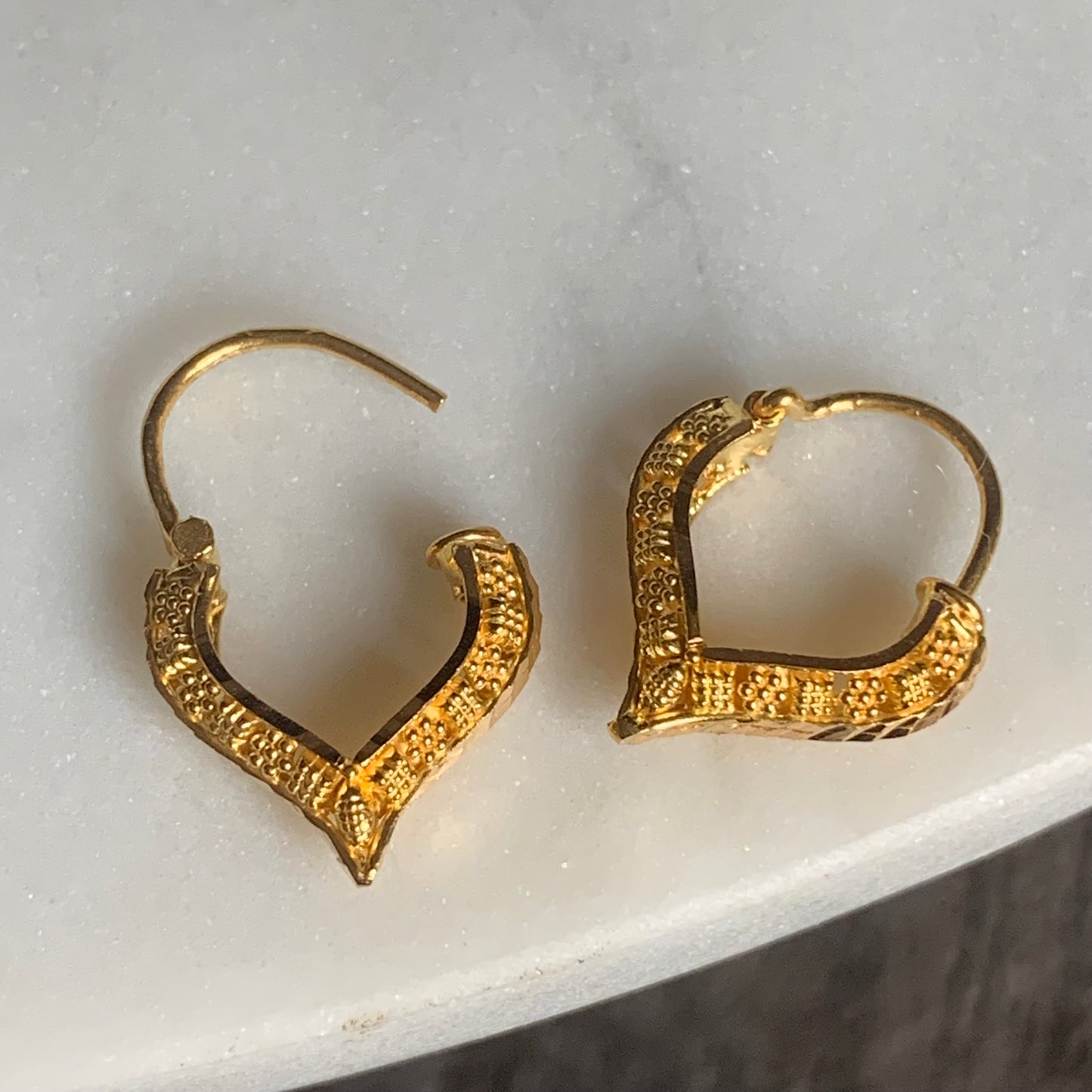 22ct Gold Small Bespoke Earrings