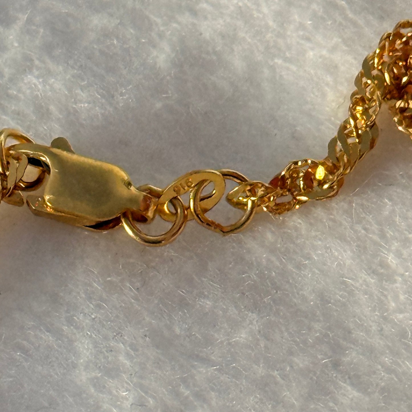 22ct gold classic ripple chain | 16.2 inches