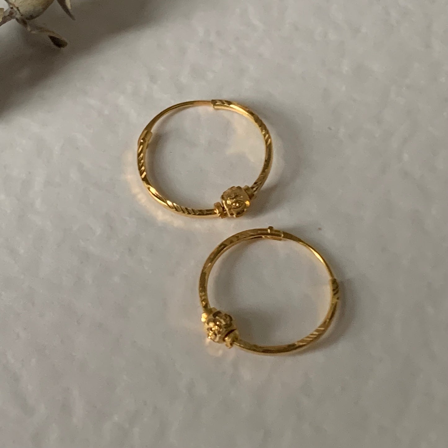 18ct Gold Hoop Pair | 15mm