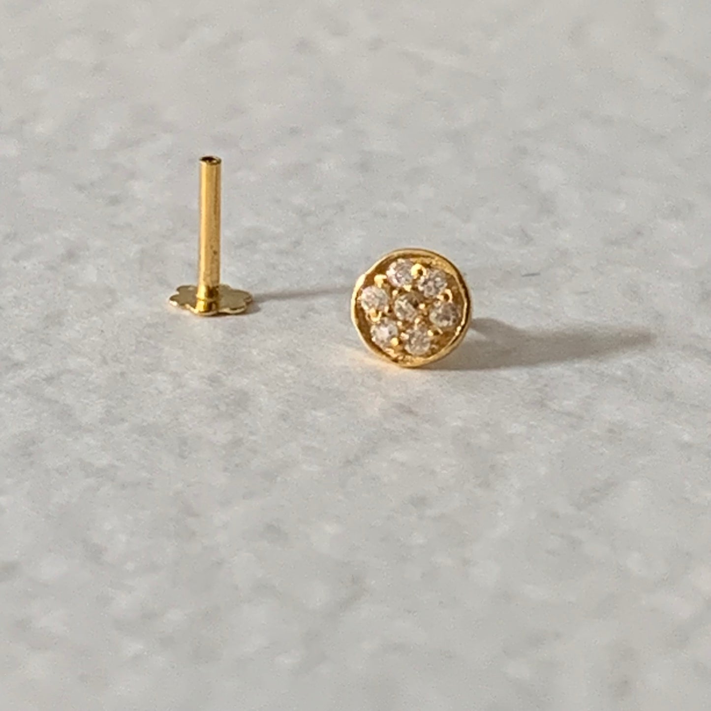 18ct gold single stud | 5mm