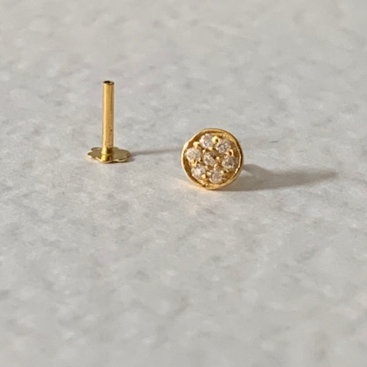 18ct gold single stud | 5mm
