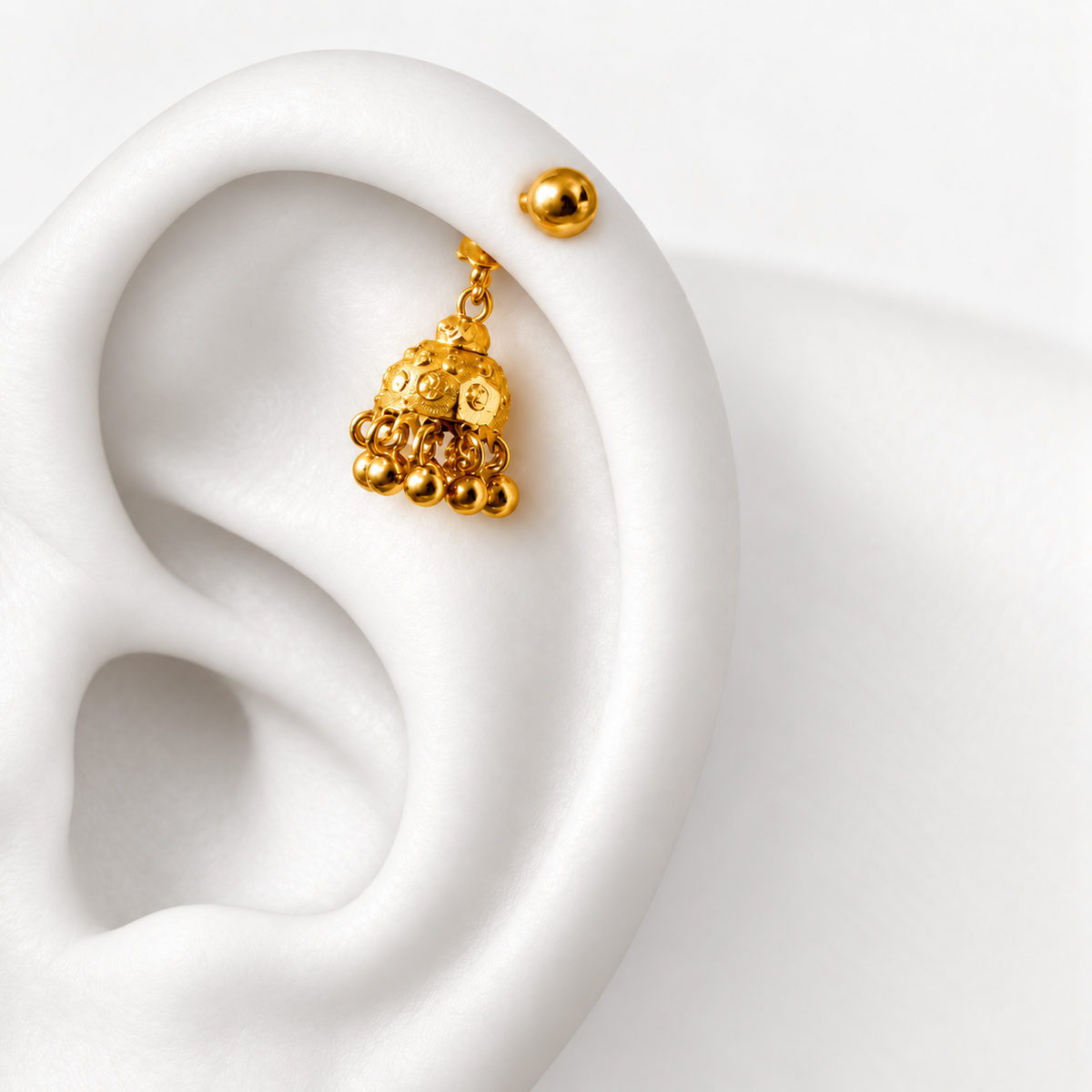 Autumnal | 18ct Gold - Jumka (Forward helix)