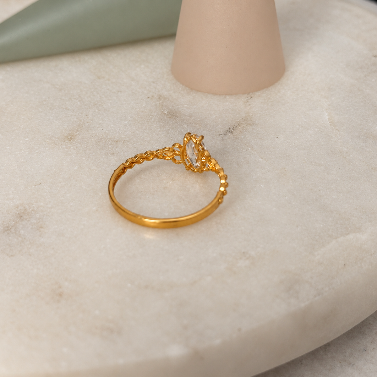 The Marquise Bloom | 22ct Gold Ring (size M & M1/2)