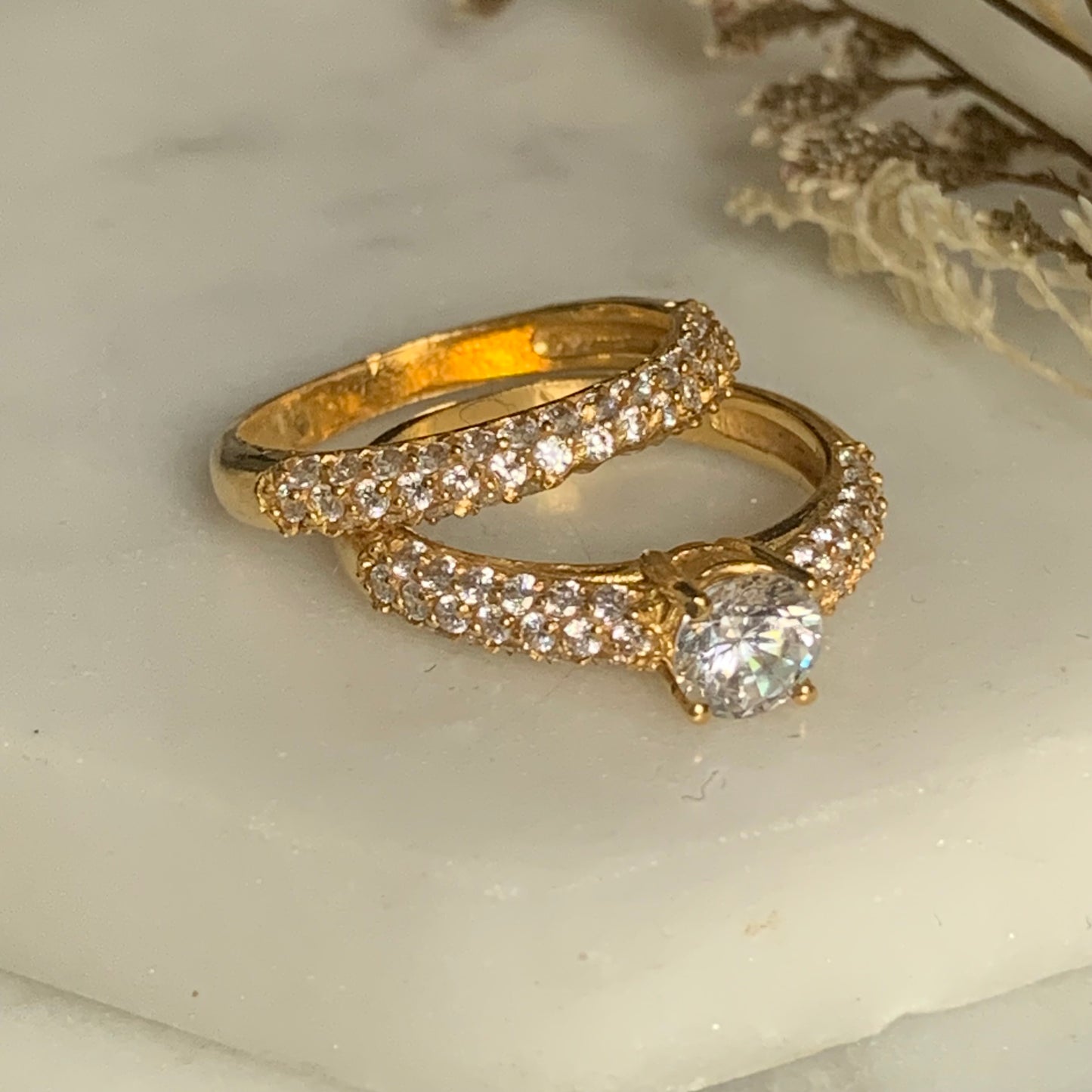 22ct Gold Double Ring | M