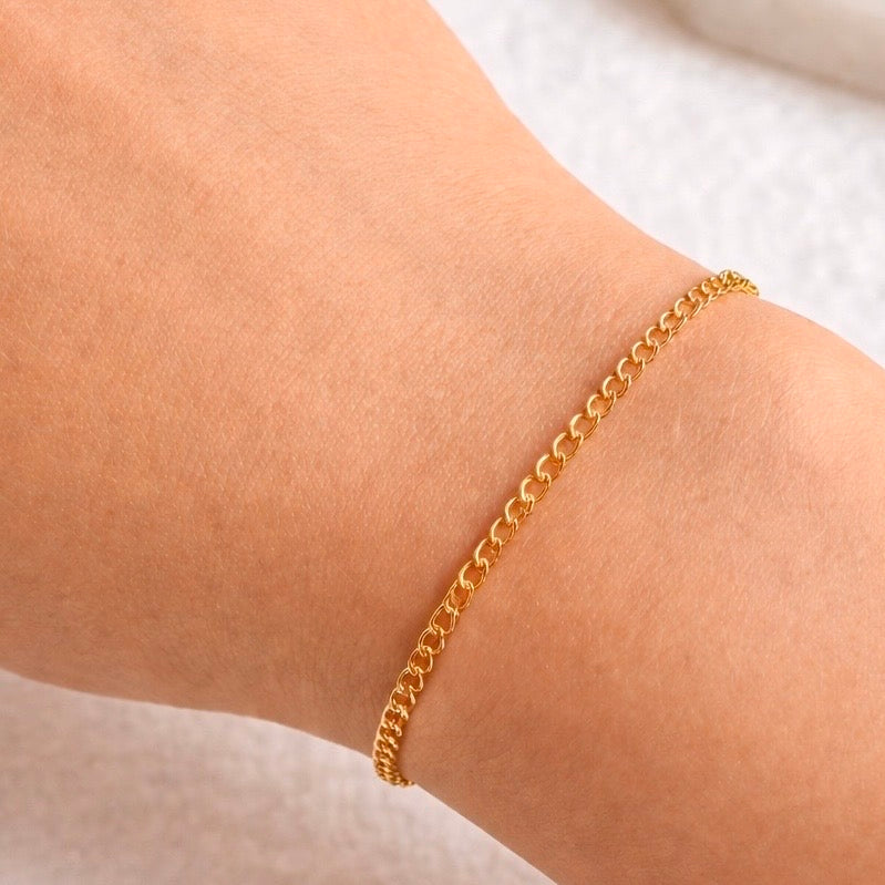 Link chain minimal bracelet | 22ct