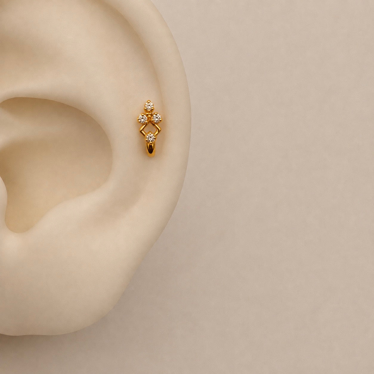 Olive I | 18ct gold drop stud
