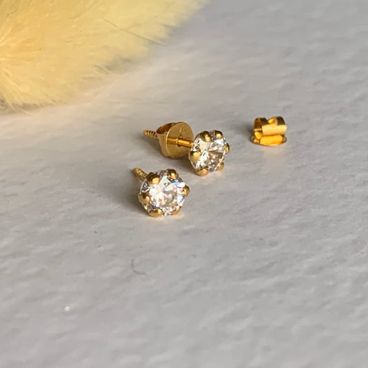 18ct Gold Stud Pair | 4.8mm