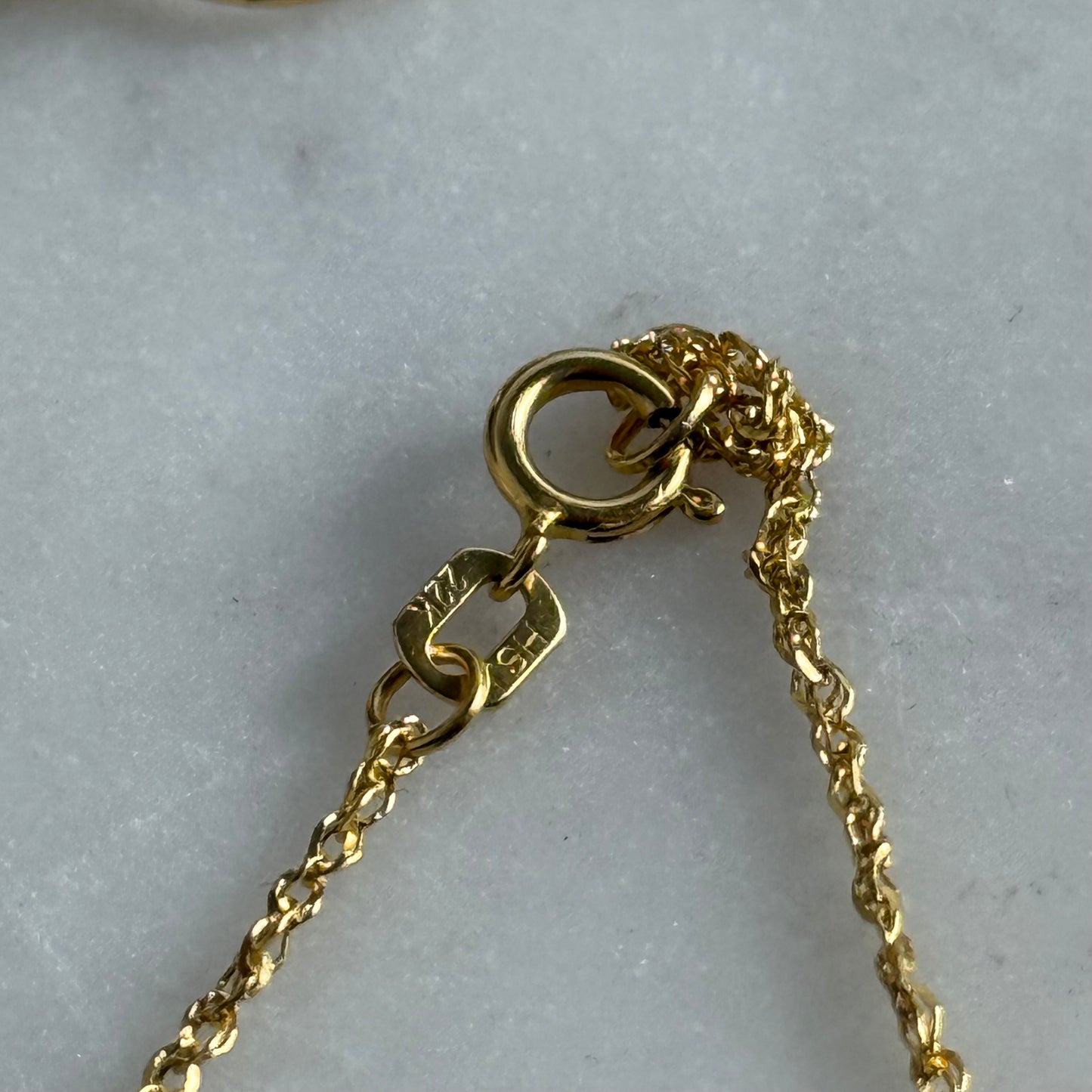 22ct Gold Dainty Ripple Chain | 15.8 inches