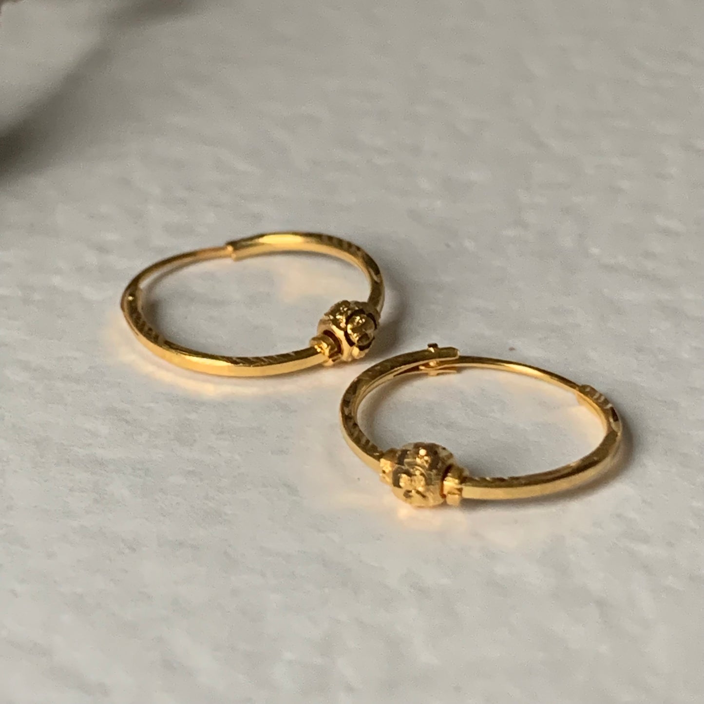 18ct Gold Hoop Pair | 15mm