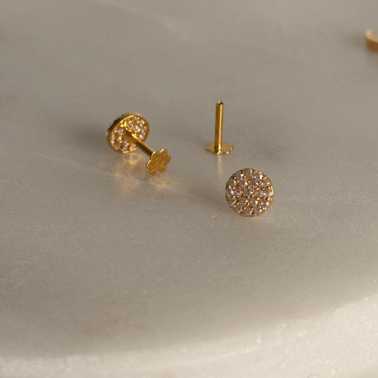 Signature Collection | 18ct Gold Cluster Studs 6mm