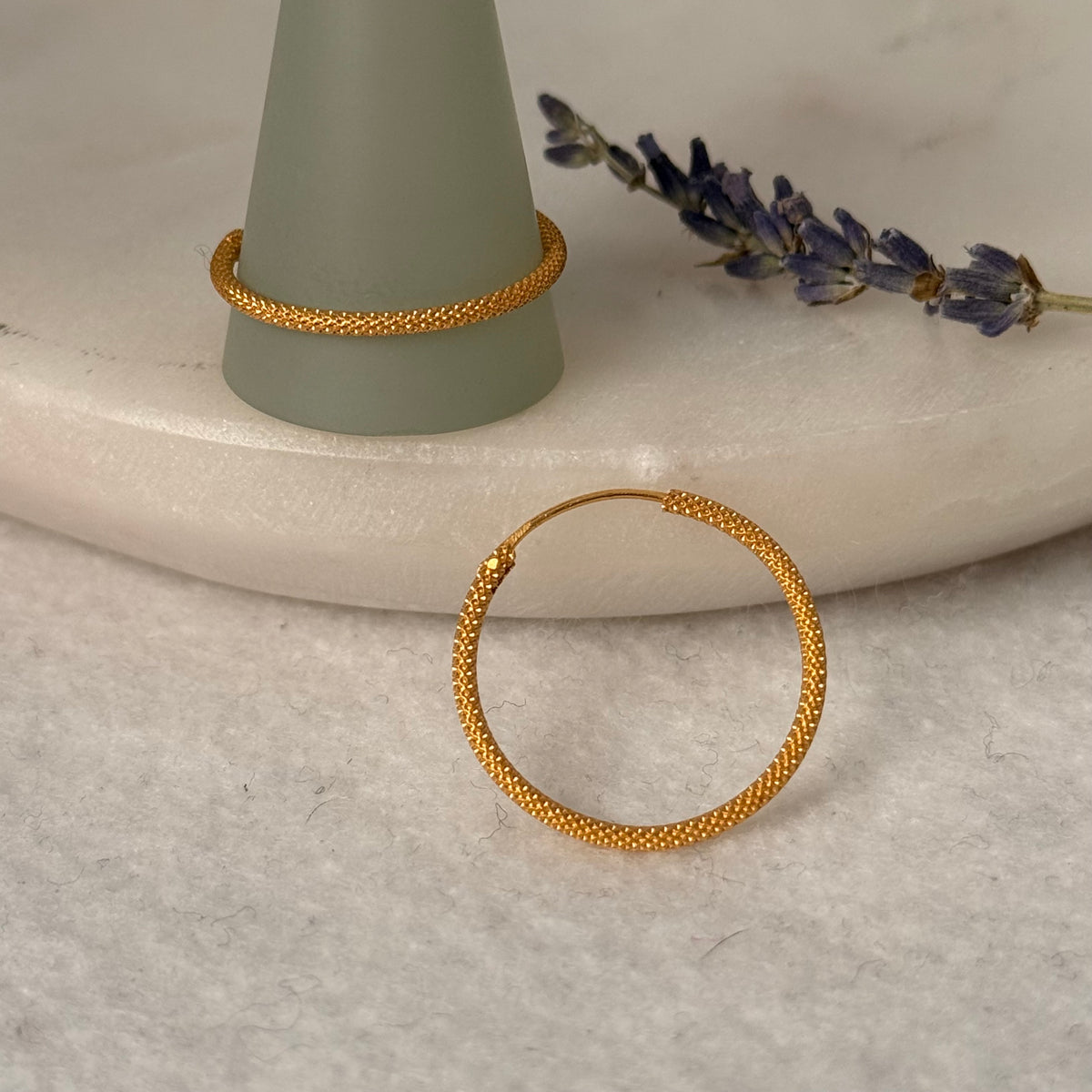 Ambia | 22ct Gold Hoop Pair (24mm)