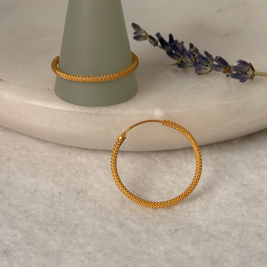 Ambia | 22ct Gold Hoop Pair (24mm)