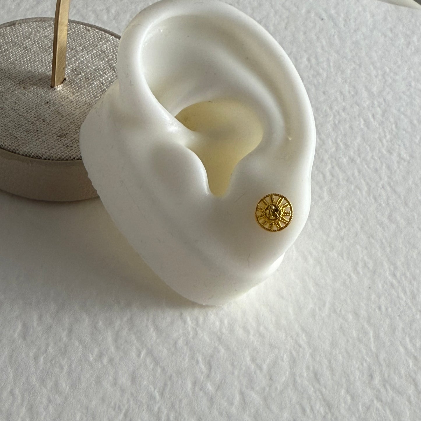 14ct Gold Stud Pair | 8mm