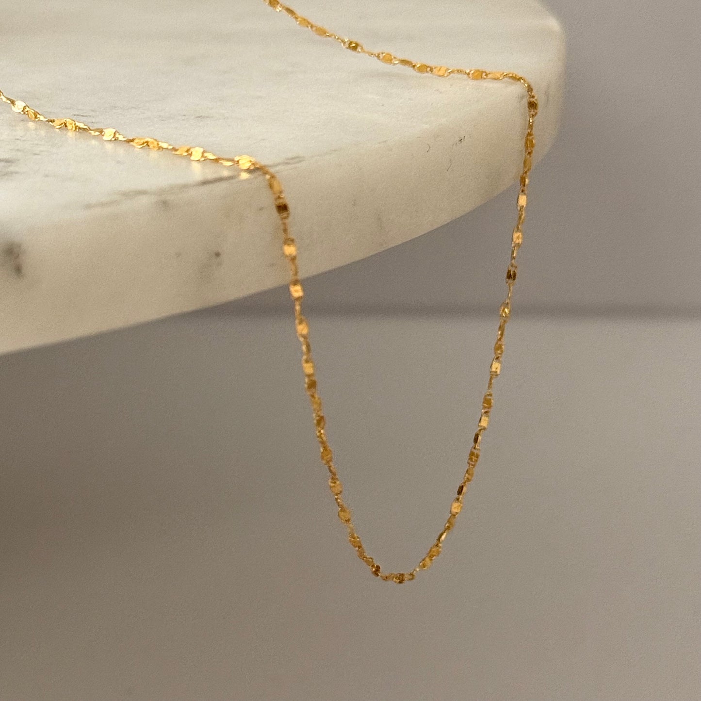 22ct Gold minimalist necklace | 18 inches
