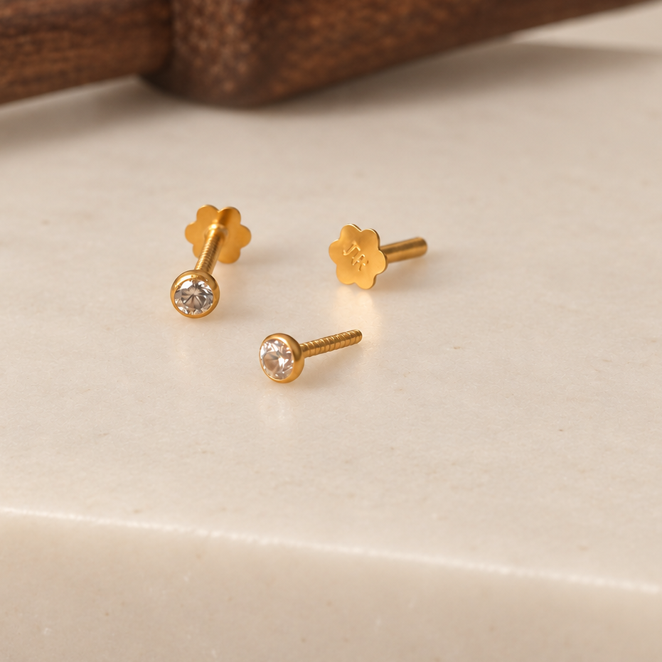 The Basic | 18ct Gold Rim Stud (2mm)