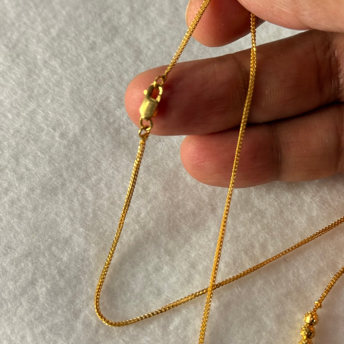 Jaipur, 22ct gold beaded necklace | 18.1 inches