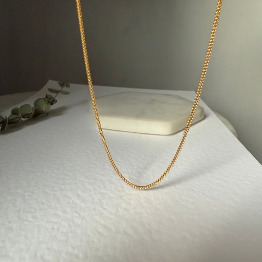 22ct gold short necklace | 15.9 inches