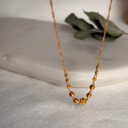 Signature Collection | , Regal, 22ct gold beaded necklace