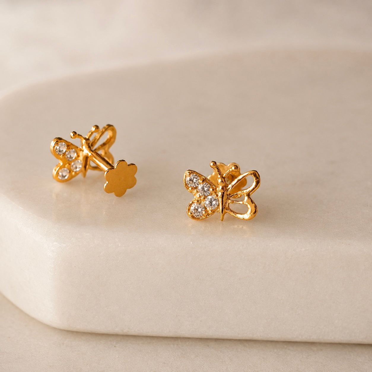 Éclat Butterfly Studs | 18ct