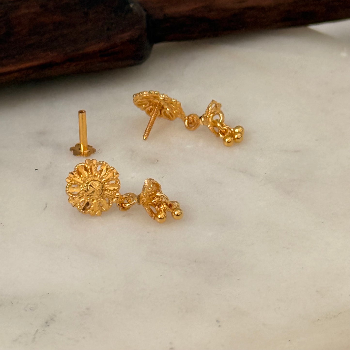 Autumnal | Petal Drop (18ct gold Jumka)