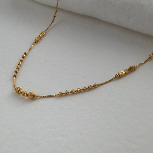 22ct gold mala | 18.5 inches