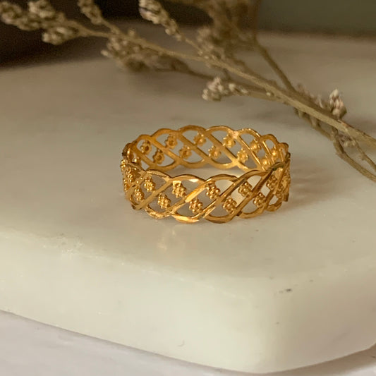 22ct Gold Band Ring | size O