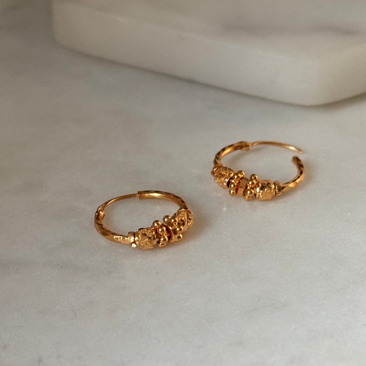 Sicily, 22ct gold hoop pair | small