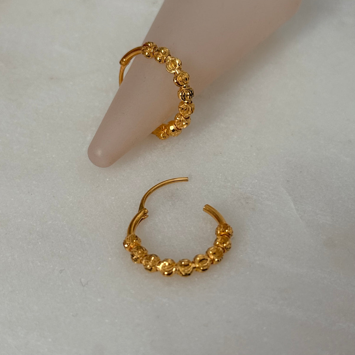 Sienna | 22ct Beaded Hoop