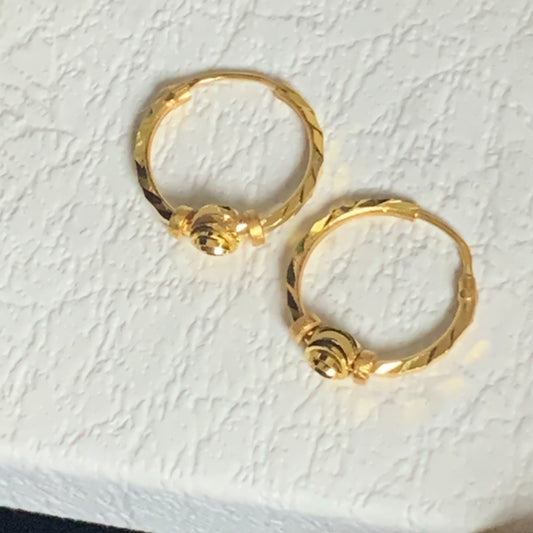 22ct Gold Hoop Pair | small