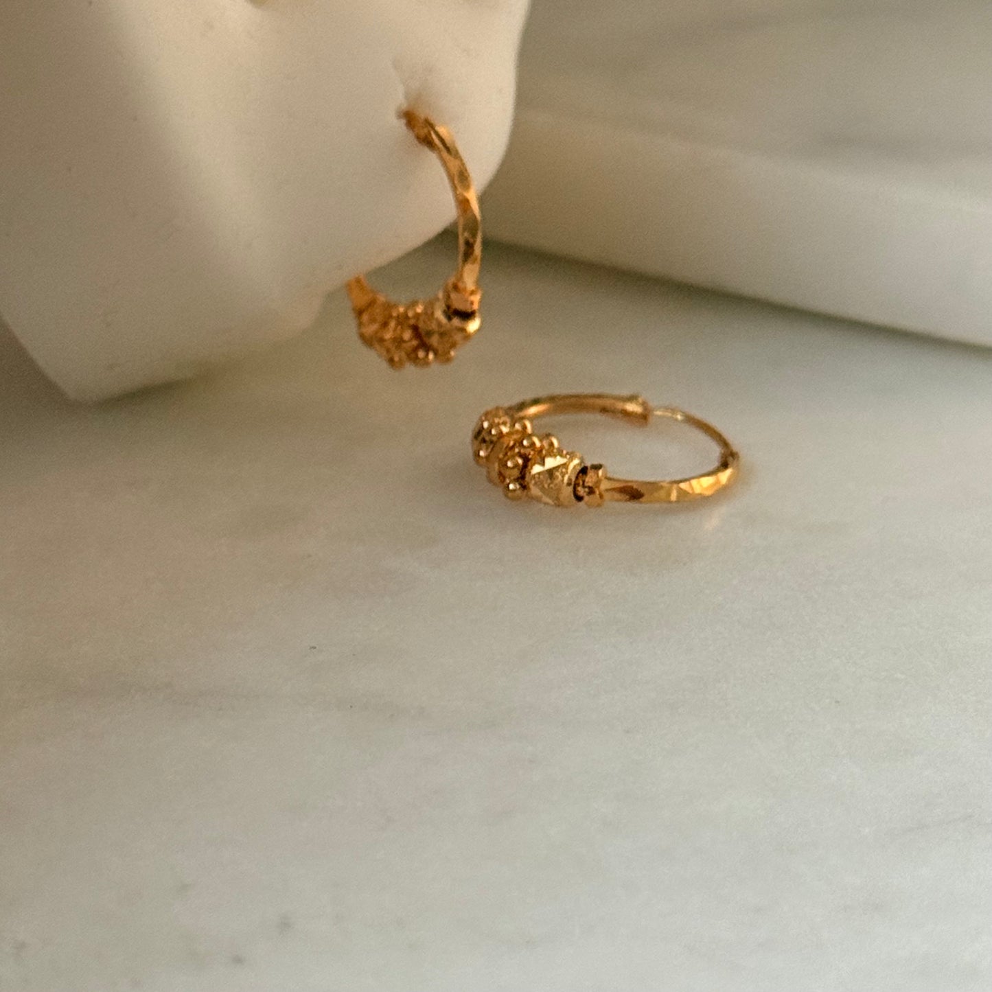 Sicily, 22ct gold hoop pair | small