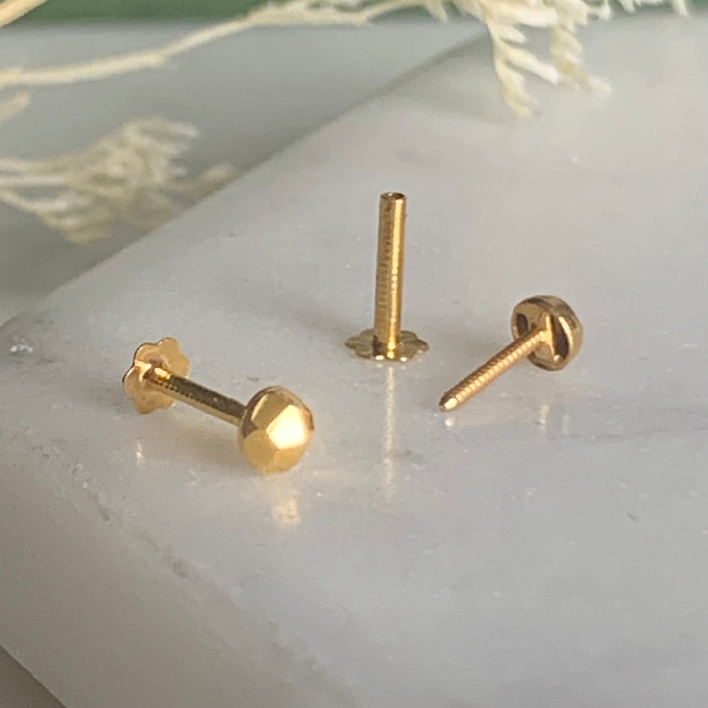 18ct Gold Stud Pair | 3mm