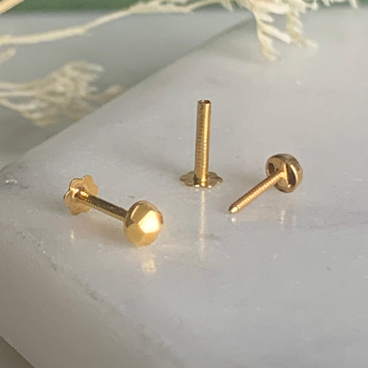 18ct Gold Stud Pair | 3mm