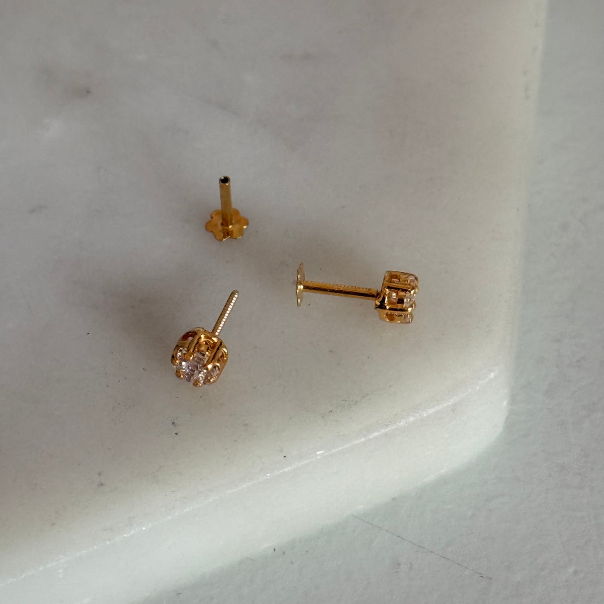 Ayla, 14ct Gold Stud | 4mm