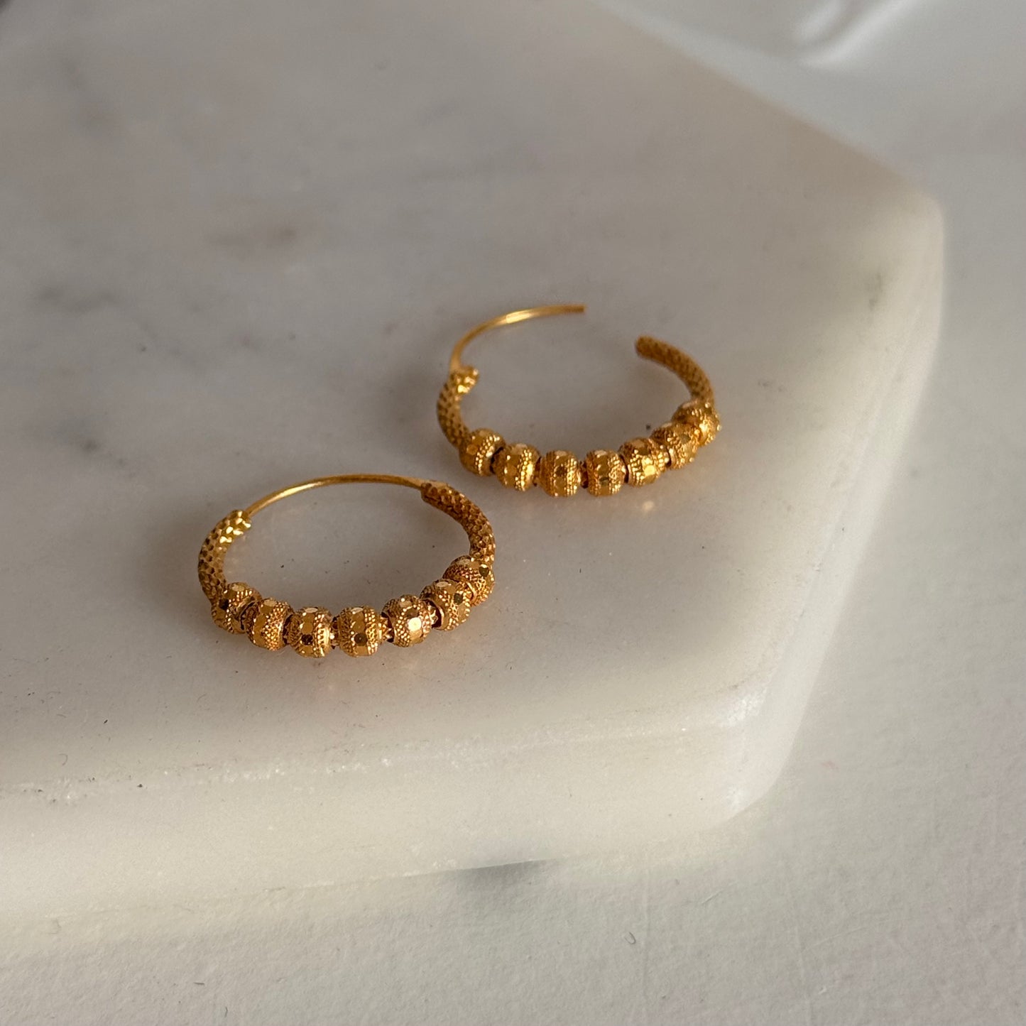 22ct Gold Hoops | 14mm