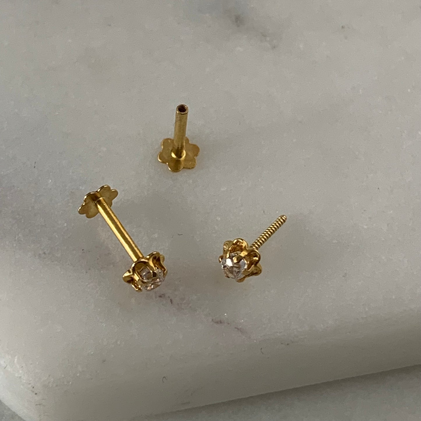 18ct Gold Stud Pair | 4mm