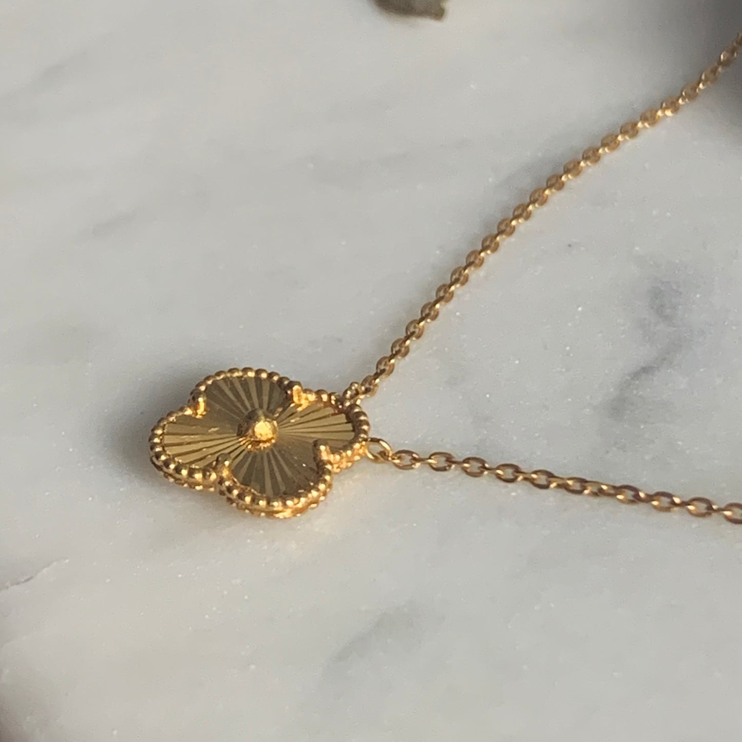 22ct Gold Clover Chain | 18 inches