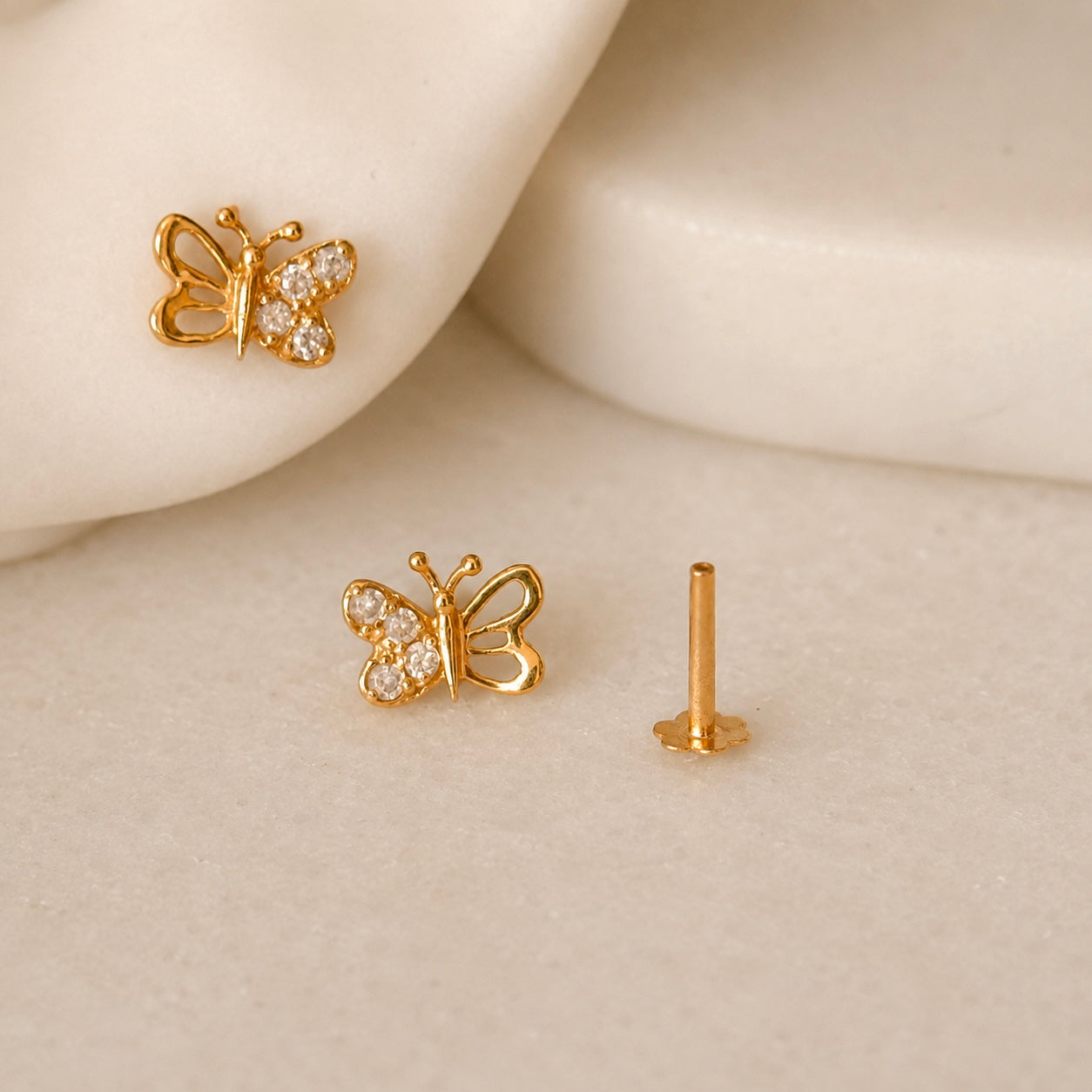 Éclat Butterfly Studs | 18ct