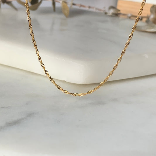 22ct gold ripple chain | 16 inches