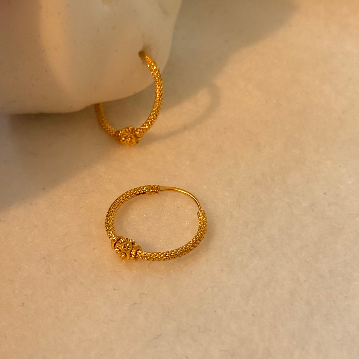 Jaipur | 22ct Gold Hoops (14mm)