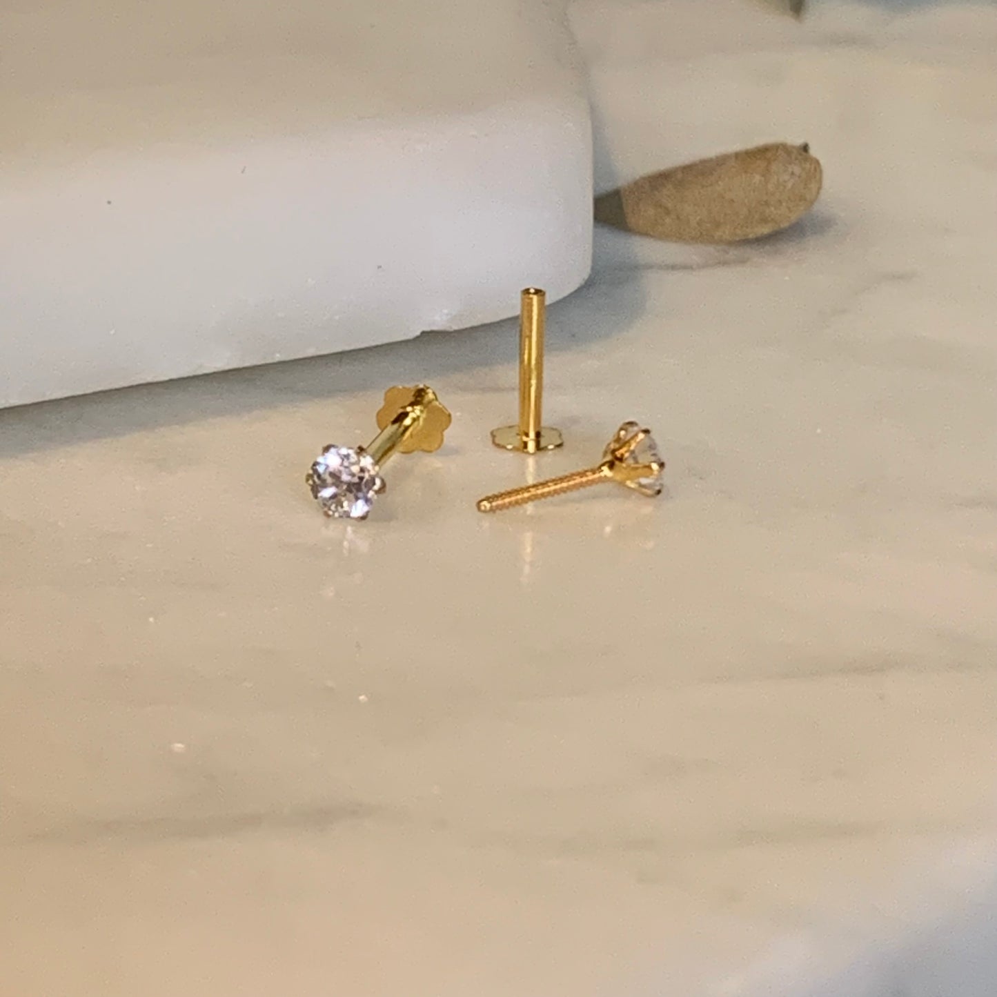 18ct Gold Stud Pair | 3mm