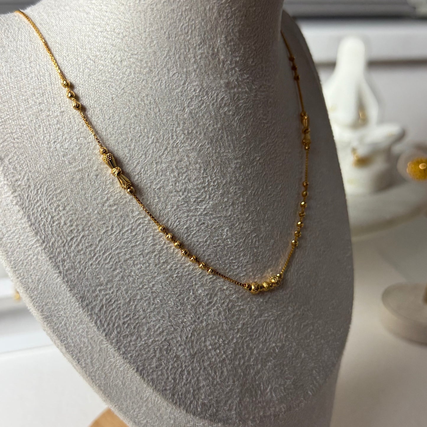 22ct gold mala | 18.5 inches