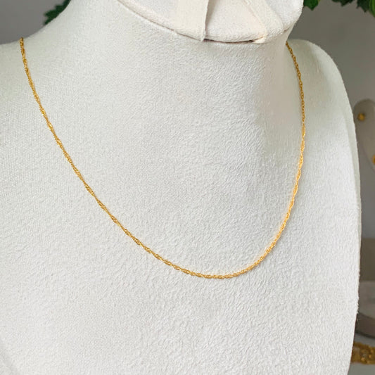 22ct Gold Dainty Chain | 16 inches