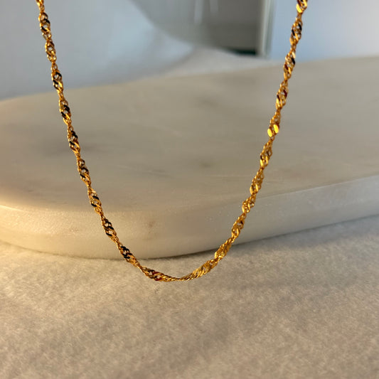 22ct gold classic ripple chain | 16.2 inches