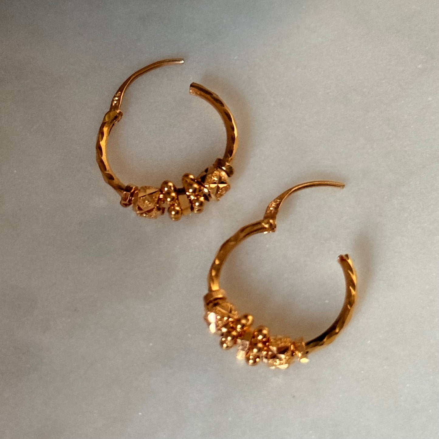 Sicily, 22ct gold hoop pair | small