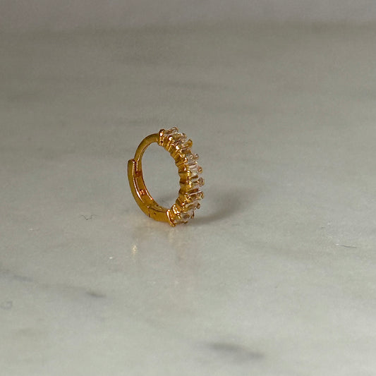 All gold cluster hoop | 6mm