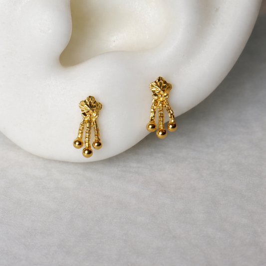 Hanna, 18ct Gold Dangly Stud